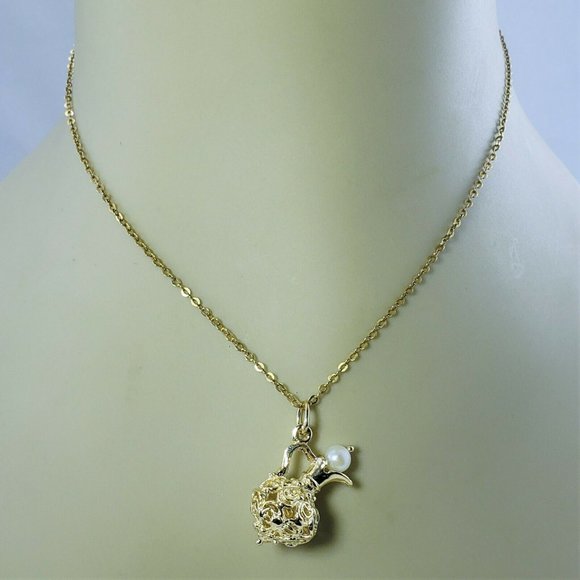 Vintage 14 Karat Yellow Gold and Pearl Pitcher Charm #11321 - Picture 6 of 7